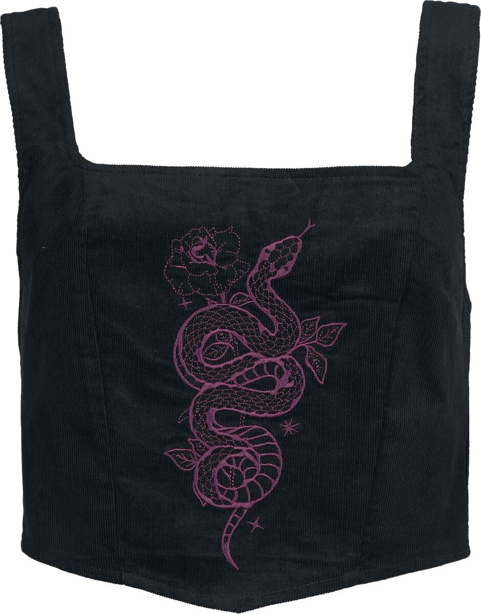 Killstar Withered Garden - Snakeheart Corset Dames Korset - zwart/paars - 3XL