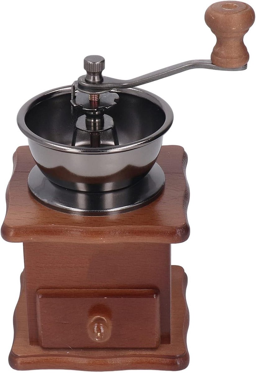 Handkaffeemühle - Kaffeemühle Ohne Strom - Stufenlos Verstellbarer Mahlgrad Für Alle Zubereitungsarten - 1 Stk - Küchen- Und Büroumgebung Naturholz