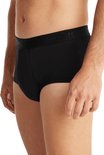 Zwarte slip met een brede, gebreide tailleband met logo.