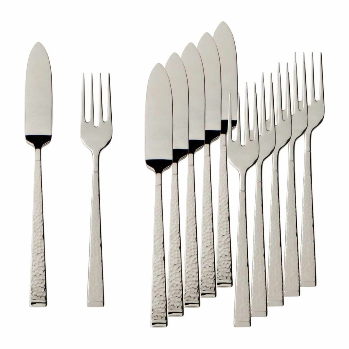 Fischbesteck Blacksmith Set van 6