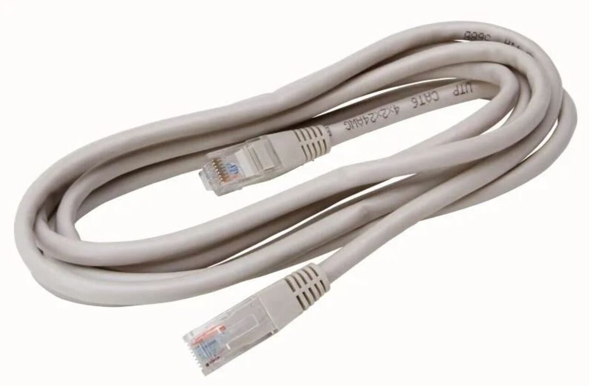 Kopp Netwerkkabel Cat6 UTP — 2 m, 1 Gbps - Kopp netwerkkabel 2m, Cat6 UTP 2 m, netwerkkabel 1 Gbps, RJ45 Cat6 kabel, Kopp Cat6 kabel