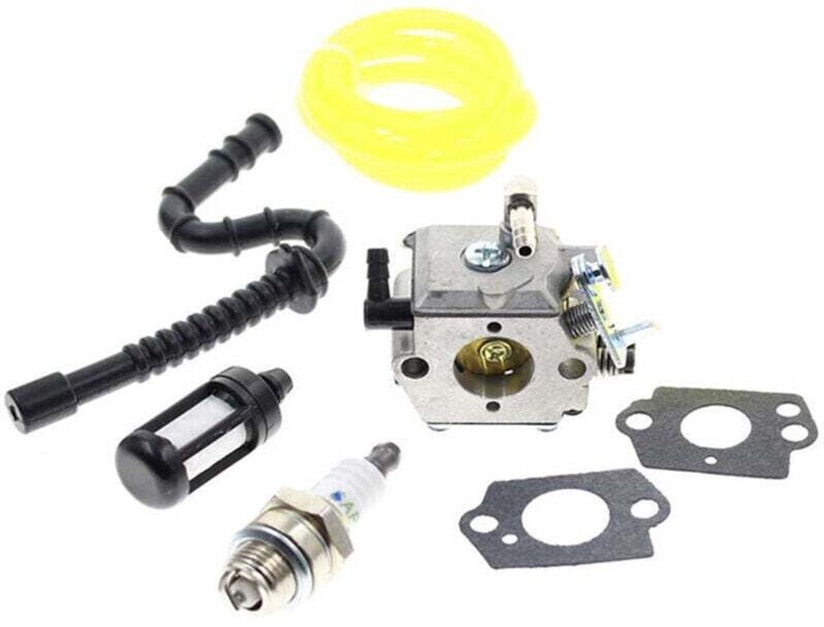 Geschikt geschikt voor Stihl 028, 028AV, 028, XU, SUPER carburateurs, Walbro WT-16B, Tillotson HU-40, inclusief brandstofleiding.