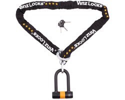 VINZ Oyu ART 4 Kettingslot 200cm - 3 sleutels - ART 4 Slot voor Boot, Motor Scooter Brommer - 2 Meter