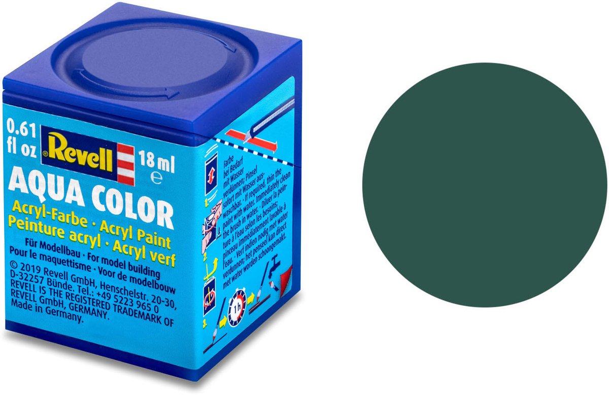 Revell Hobbyverf Acrylverf - Aqua #48 Sea Green - Matt - RAL6028 - Acryl - Verf potje - 18 ml