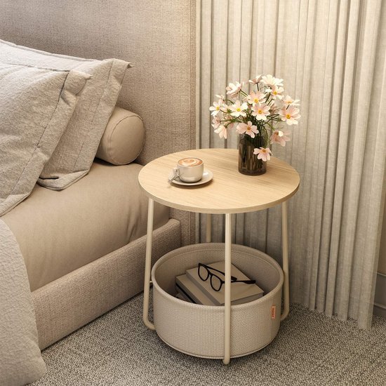 LifestyleFurn Ronde Bijzettafel Jabril Acaciahout