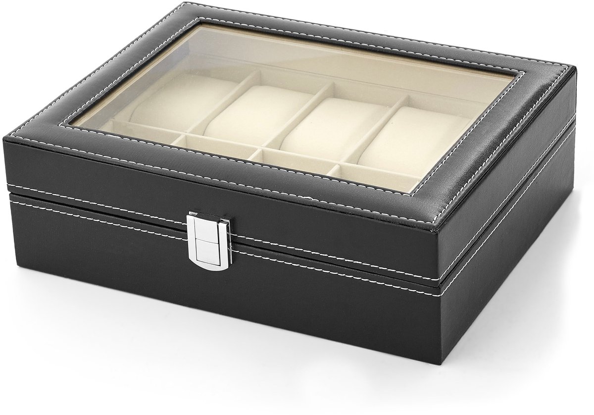 Kunstleren Horlogebox - Voor 10 Horloges