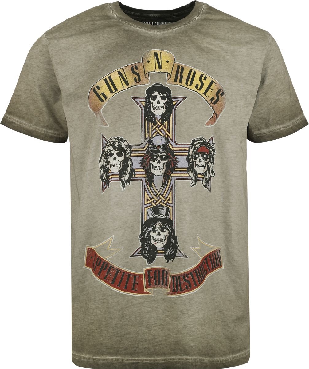 Guns N' Roses Appetite Cross Heren T-shirt - groen - M