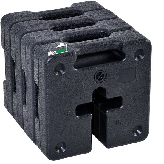 Foto: Maxxgarden 4 vulbare gewichtvoeten partytentgewicht verzwaringsvoet gewicht voor partytent