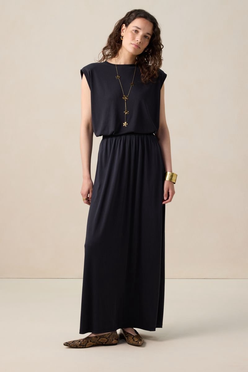 Sissy-Boy - Zwarte jersey maxi rok