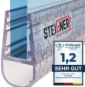 STEIGNER douchestrip 190cm, glasdikte 6/7/ 8 mm, recht, pvc, vervangende afdichting voor douches, UK07