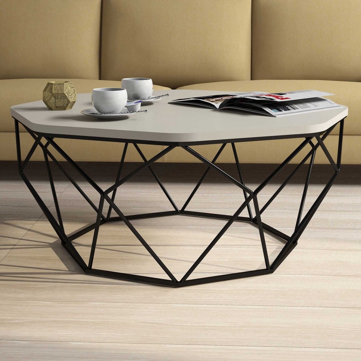 Diamond Salontafel | 100% MELAMINE | Crème - Emob - Salontafel - Beige - Melamine