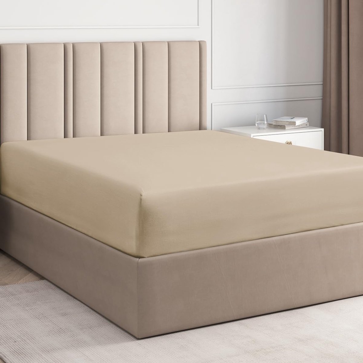 Ibenzoa® Hoeslaken van Hoogwaardig Katoen, Geschikt voor Matrassen tot 30 cm Hoog, Luxe en Comfortabel