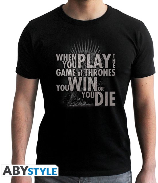 GAME OF THRONES - Tshirt 'Quote Trone - man SS black - new fit*