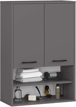 Modulo Plato Badkamermeubel Voor Waskom | 80 Cm Donkergrijs Lamel Front Donkergrijs Blad 1 Lade 89975
