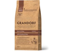 Grandorf - Adult - Eend & Kalkoen - Hondenvoer - Hypoallergeen - Graanvrij - 10kg