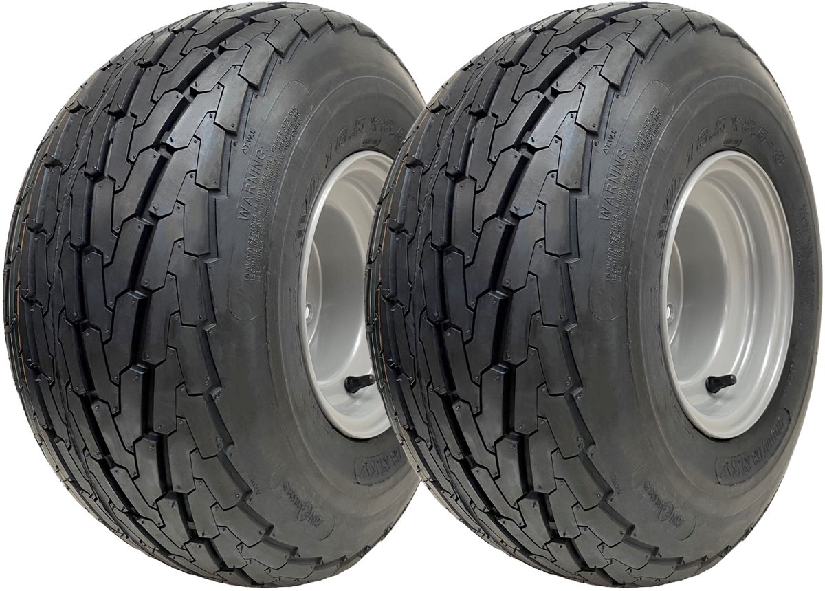 18.5x8.50-8 Aanhangwagenband, velg met 100 mm steekcirkel, Wanda Road Legal, draagvermogen 425 kg (set van 2)