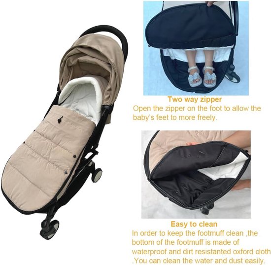 Warme Voetenzak voor Kinderwagen - Zachte, Waterdichte Stof - Universeel en Machinewasbaar — afbeelding 4