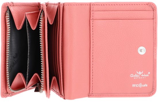 Golden Head Cuir porte-monnaie Madrid RFID Protect RV-Börse 3335 Koralle corail