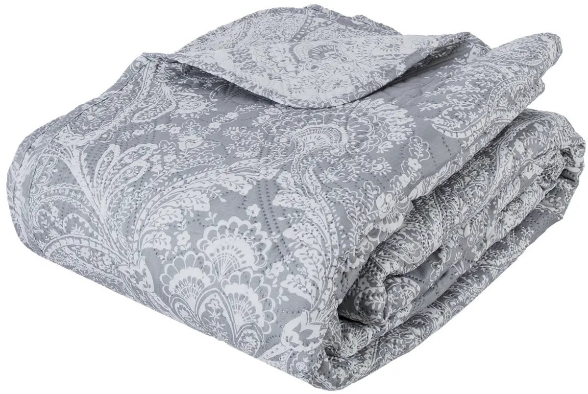 Luxe Bedsprei Marie lichtgrijs 240x 260 met slopen
