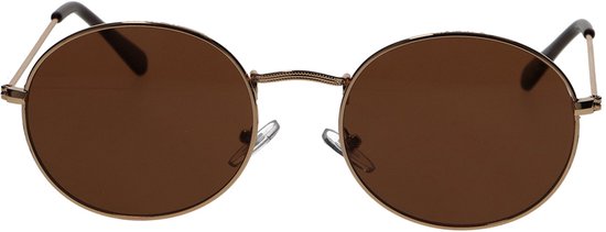 Spectrum Zonnebril Plat Ovaal Goud Metaal Bruin Unisex van Spectrum — afbeelding 2