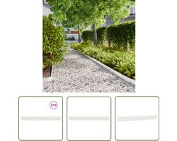 vidaXL Tuinranden - Gazonranden - Gazonranden 10 st 10x103 cm koudgewalst staal wit - Terrasranden - Borders - Groenvoorziening