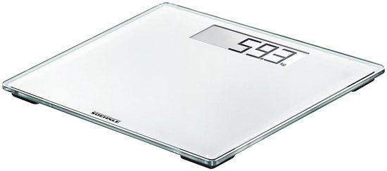 Soehnle personenweegschaal digitaal Style Sense Comfort 100 - wit - tot 180 kg - incl. batterijen