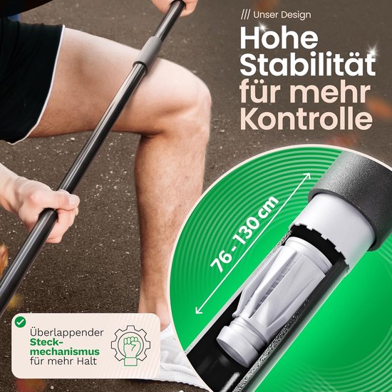 4x Straatbezems 40 cm I met steel I Elaston rood I Telescopische steel I Bezem voor buiten I Industriële bezem Tuinbezem Sneeuwbezem Universele bezem — afbeelding 4