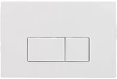 Plaque de commande FugaFlow - panneau de commande pour réservoir encastrable Geberit UP320 - double chasse - boutons rectangulaires - plastique blanc brillant - Black Friday -