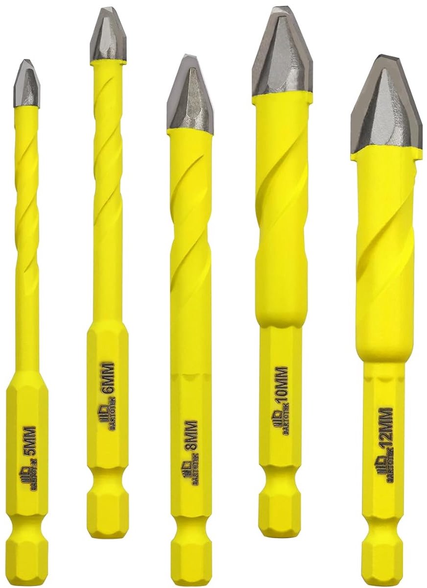 Excentrische spiraalboren set 5-delig - Geschikt voor hout, kunststof, glas en beton - Boorbit met opbergkoffer