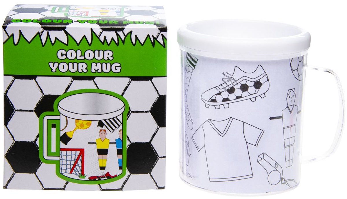 Goedkoopste Duckiez Kleur Je Eigen Beker Voetbal - 1 stuk