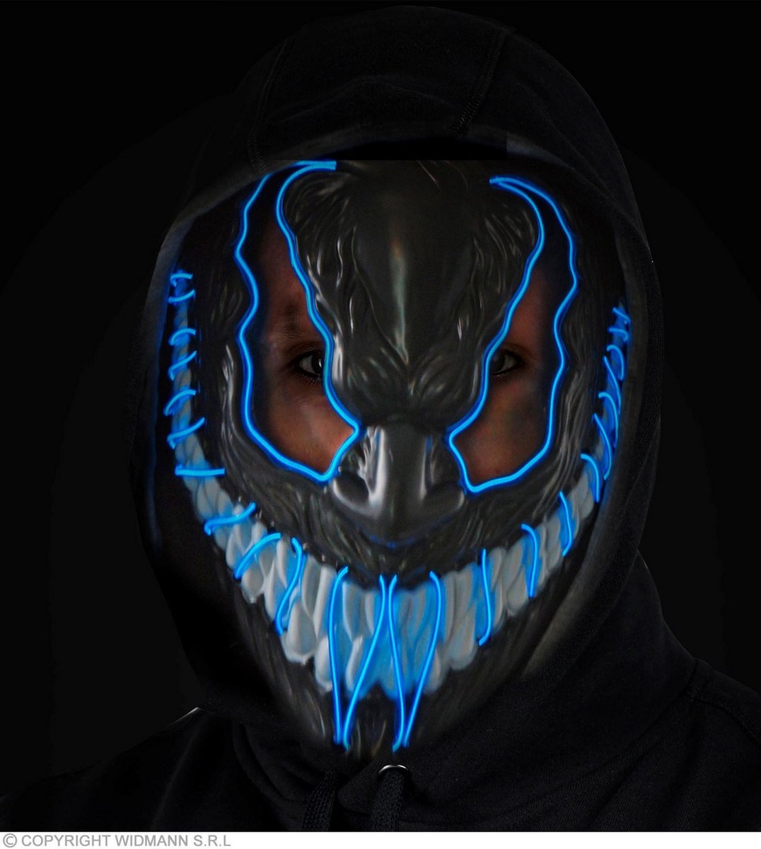 Monster masker led blauw