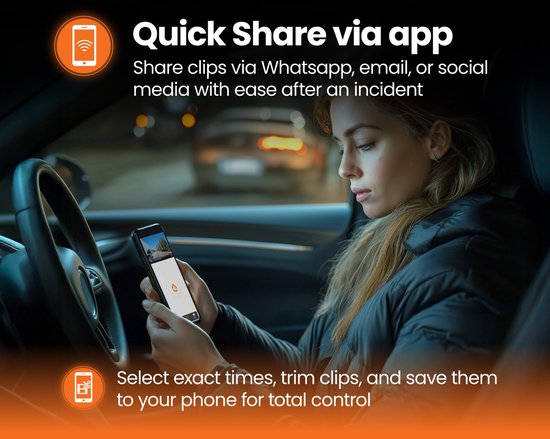 Road Angel Halo Guard Dashcam voor Auto - 2K Autocamera - Met Wifi - Looprecording - Nachtzicht - beeldstabilisatie