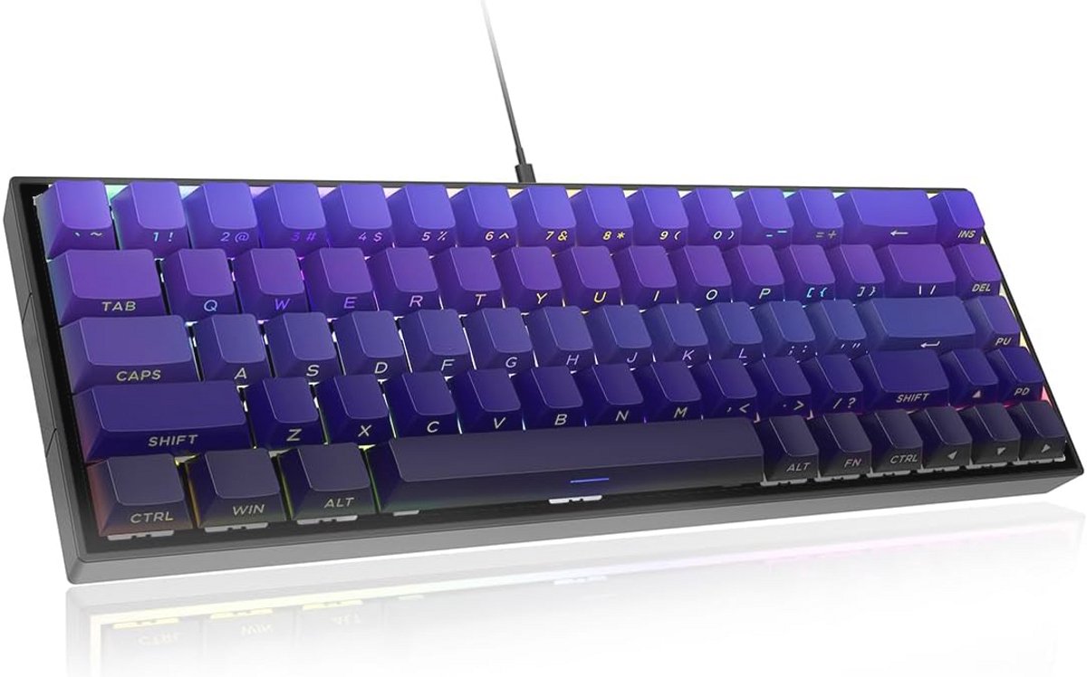Mechanisch Gaming-toetsenbord met 68 Toetsen en Multi-color Achtergrondverlichting