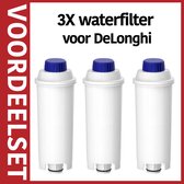 3x Eccellente Waterfilters voor Delonghi - voor Koffiemachines - 6 maanden gefilterd water - Eenvoudig geplaatst - waterfilters voor Magnifica en Dinamica - ECAM waterfilter DLSC002