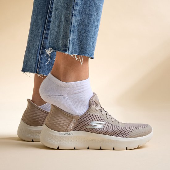 Skechers Go Walk Flex - Chaussures à enfiler pour femmes Grand Entry - Taupe - Taille 37