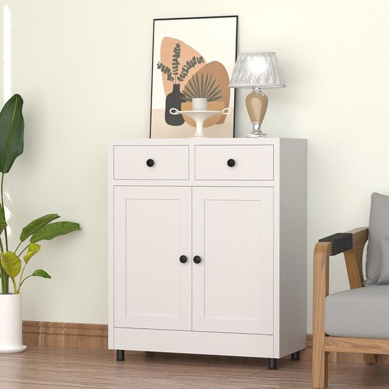 VASAGLE Armoire latérale pour salon salle à manger armoire de rangement avec tir