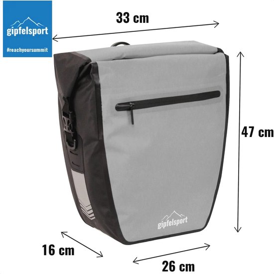 Fietstas Enkel Met LED Lynx Rocky XL - Waterdicht - 25 Liter