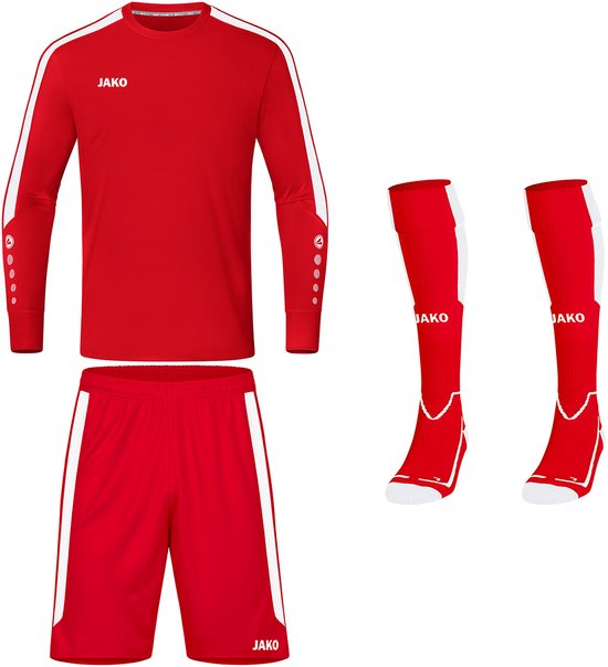 Jako Power Keeperstenue Rood Keepershandschoenen - Maat 152
