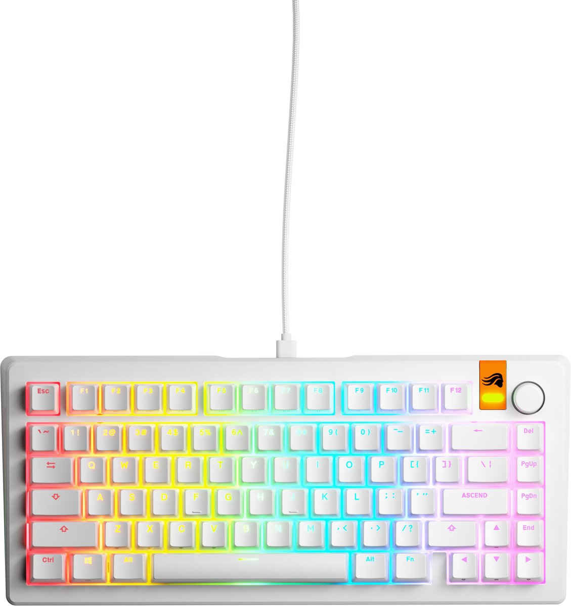 Glorious GMMK 3 HE Magnetisch Toetsenbord - Bedraad - Gaming - 75% - US Qwerty - Wit