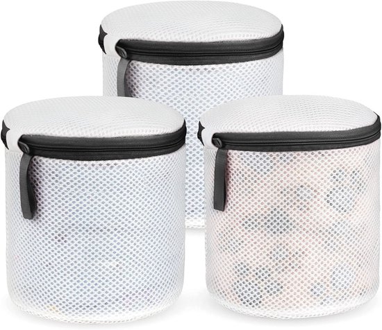 3 stuks wasnet, waszak voor wasmachine, waszak, reiswaszak, wasnettas met ritssluiting, geschikt voor mantels, truien, overhemden, sokken, jeans (50 x 60 cm
