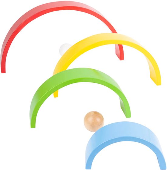 Small Foot - Houten Bouwblokken Regenboog XL, 14dlg. van Small Foot — afbeelding 2