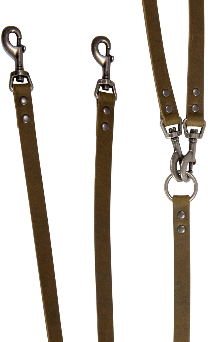 Animal Boulevard Ab30040 - Hals- En Leibanden - Hond - Ab Country Leather 2-honden Lijn Zwart-20mmx50cm - Maat: 20mmx50cm - 205294