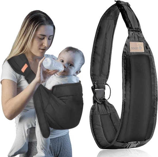 Ergobaby Adapt Babydrager voor pasgeborenen, vanaf de geboorte, ergonomische 3 posities mesh SoftFlex voor buik- en rugdrager, onyx zwart