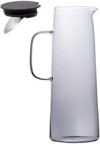 Intirilife Karaf, Glazen Kan, in Rookgrijs - 1.4 Liter Capaciteit