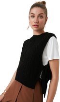 Trendyol Tegel Crop Zijkant Lint/Vlinderdas Gedetailleerde Gebreide Trui Twoaw22Sv0058