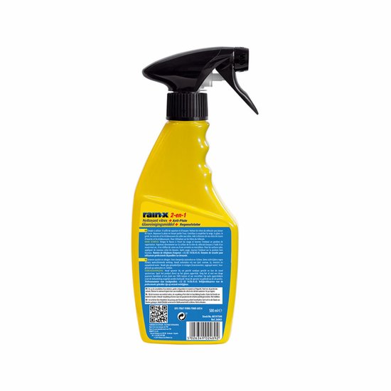 Rain-X 2-in-1 Ruitenreiniger & Regenafstotend 500ml – Reiniging Zonder Strepen – Regen Parelt Direct Af – Snel & Effectief Gebruik