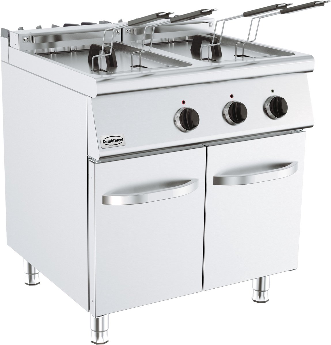 Combisteel Base 700 - Friteuse - Elektrisch - 2x 18L - 400v - Aftapkranen - 800x700x900mm - Horeca friteuse