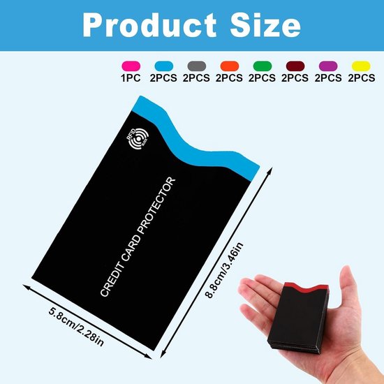 Bloqueur Onde NFC 2 Cartes De Blocage RFID/NFC VULKIT - Protecteur Ultra Fin Pour Cartes De Crédit Et Identité Bloqueur Nfc