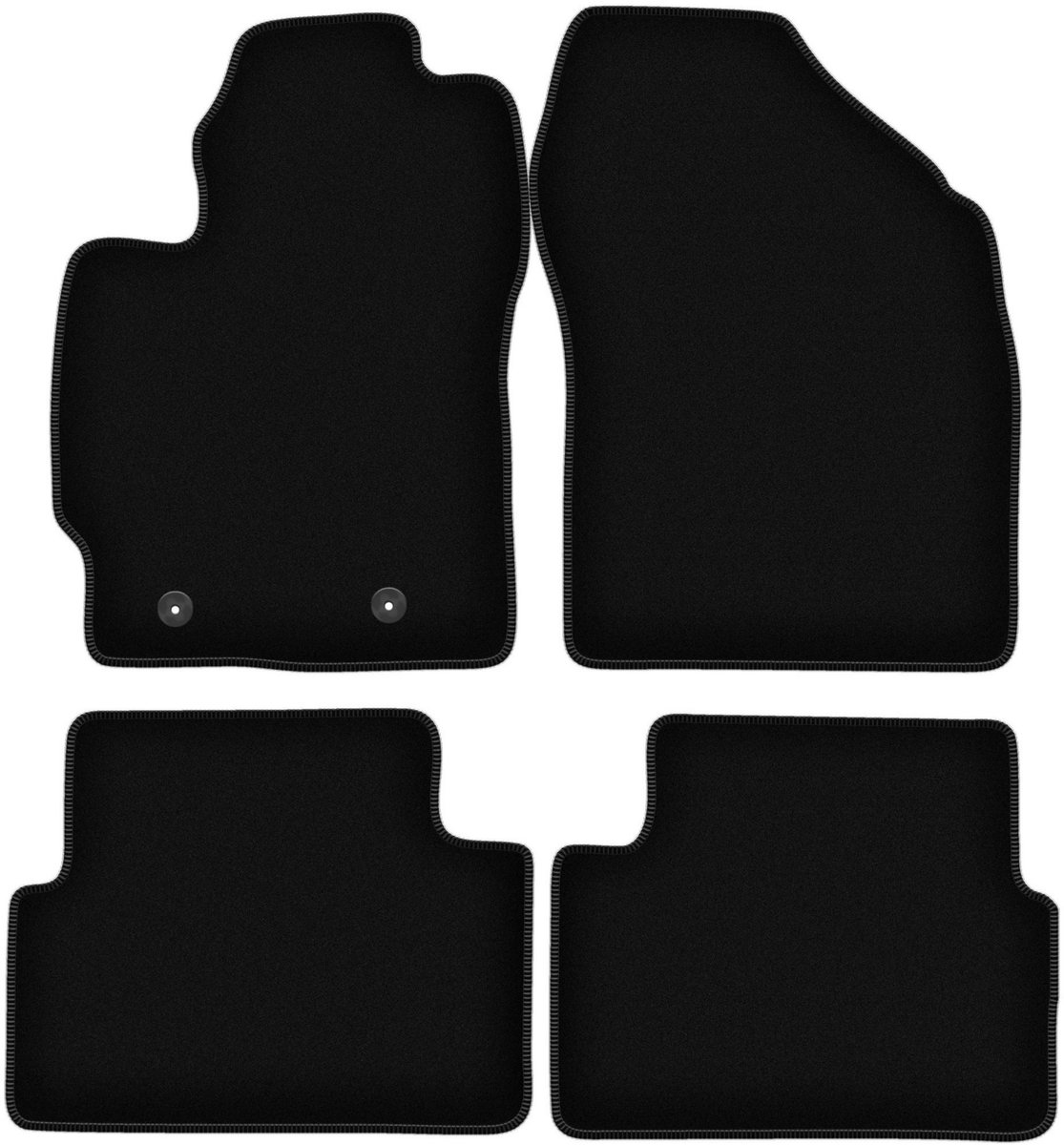 BASIC zwarte veloursmatten voor: Toyota Auris I hatchback (2007-2012)