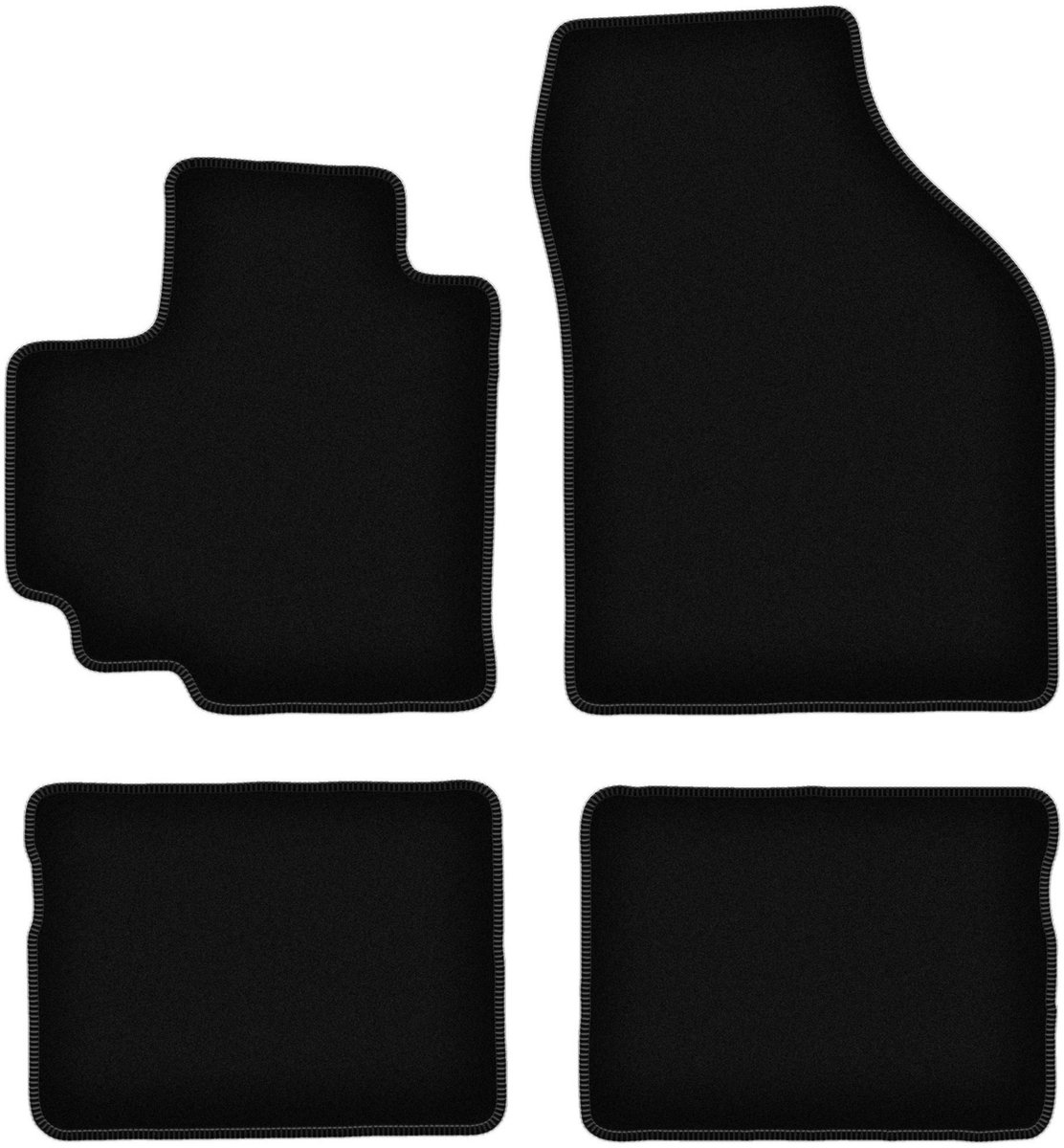 BASIC zwarte velours matten voor: Suzuki Celerio hatchback (2014-)